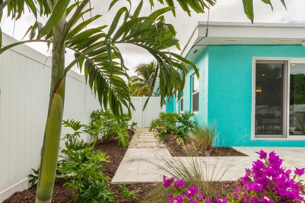 Backyard toward entrance to property