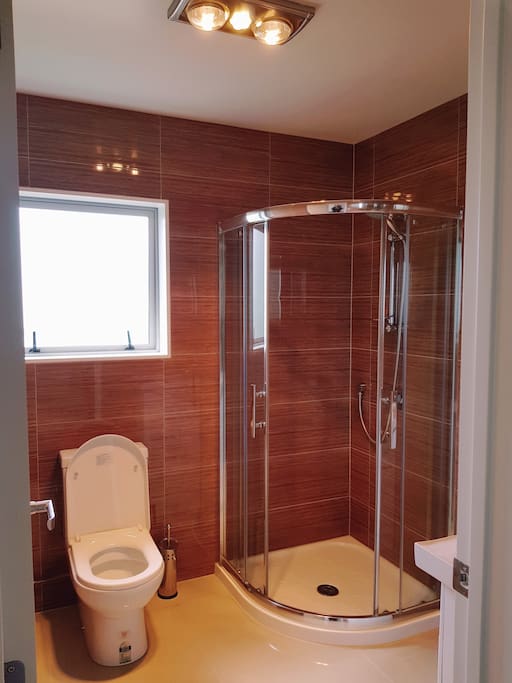 Bathroom with heater