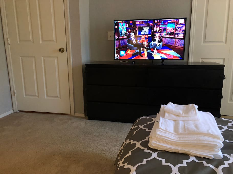 39” TV in the master bedroom