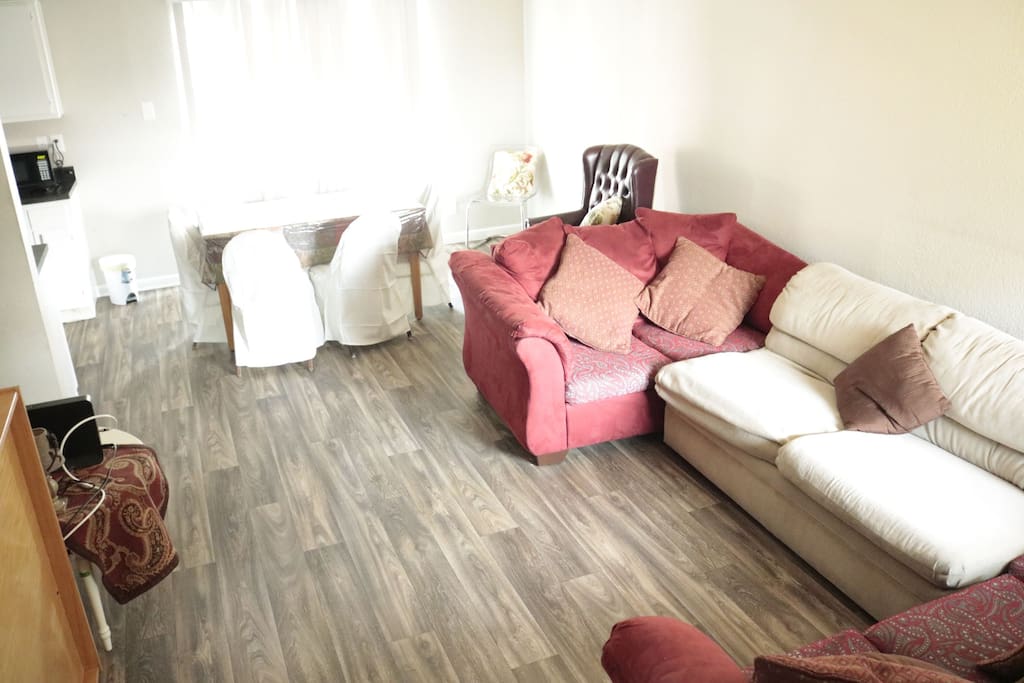 Spacious dining and living room