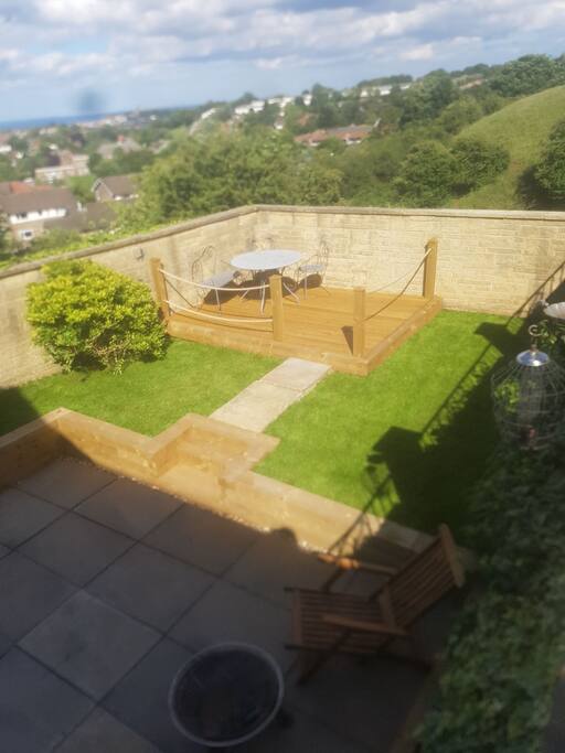 You own private garden looking over Scarborough including the castle and the coast.