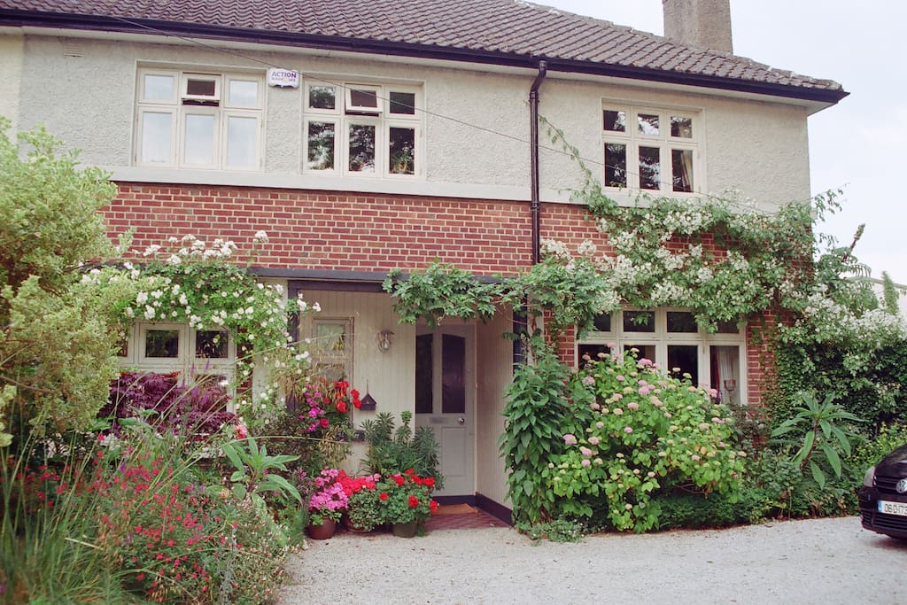 View of the front garden, with ample parking space.