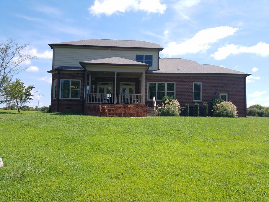 Over 1 acre in the back yard