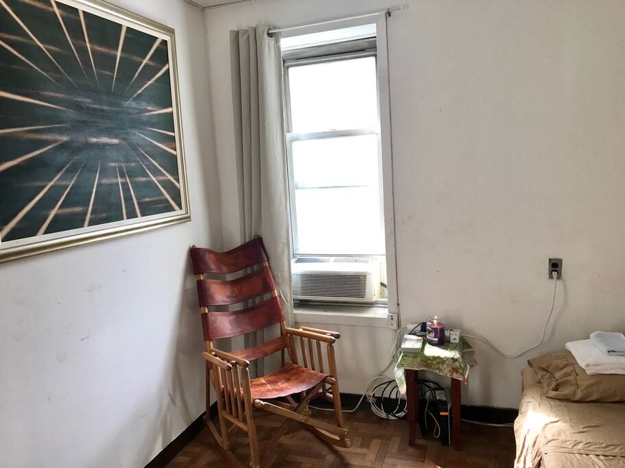What you see when you enter the room.