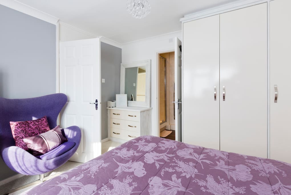 Plenty of hanging space. Iron and ironing board on request.