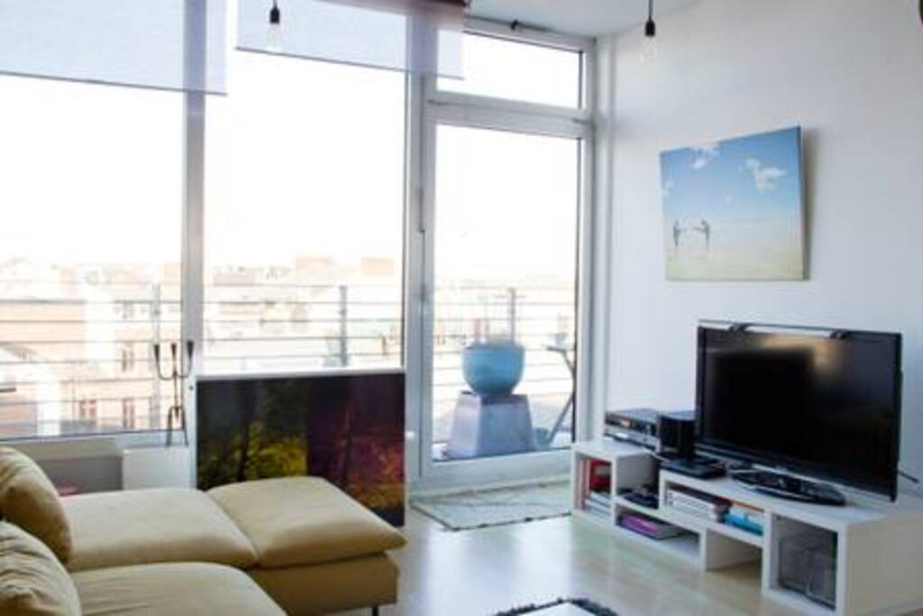 From the living room, you'll have access to the wonderful & large balcony!