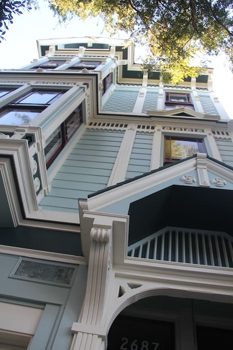 This apartment is located in a Victorian built in 1884.