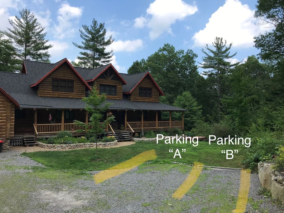 Parking in your spot leaving room for other guests. If you need additional parking just ask we can work it out.