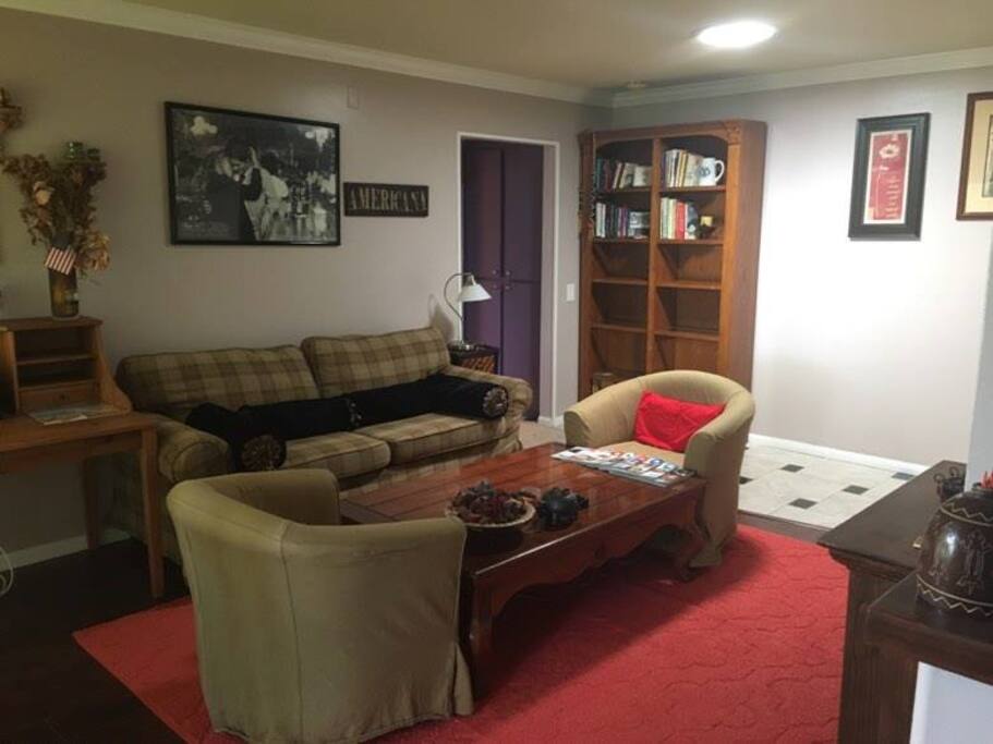 Living room. Lots of natural light from solatube.