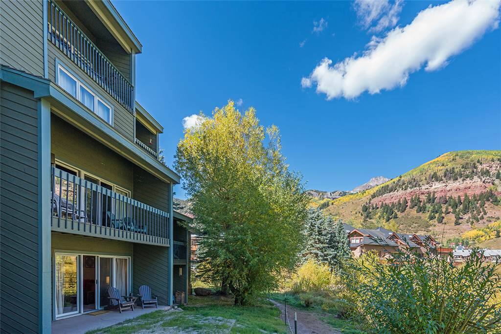 Patio view, Riverside #B-02, Telluride