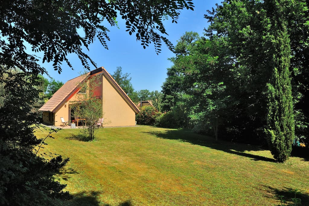 Backside with large lawn
