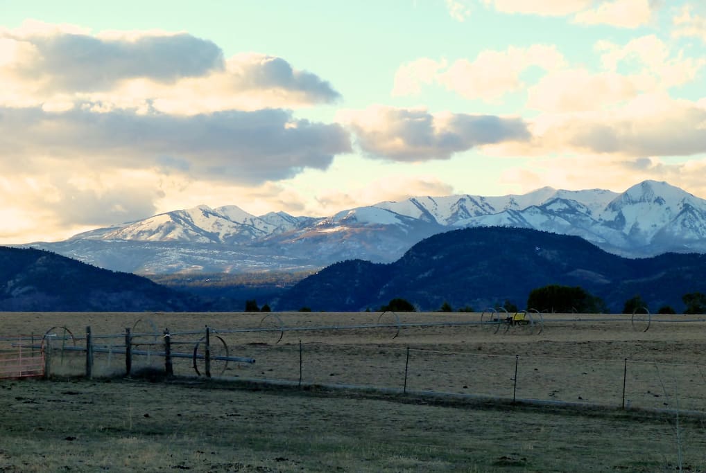 Big La Plata Mountain views from the fenced back yard, deck and upper porch.