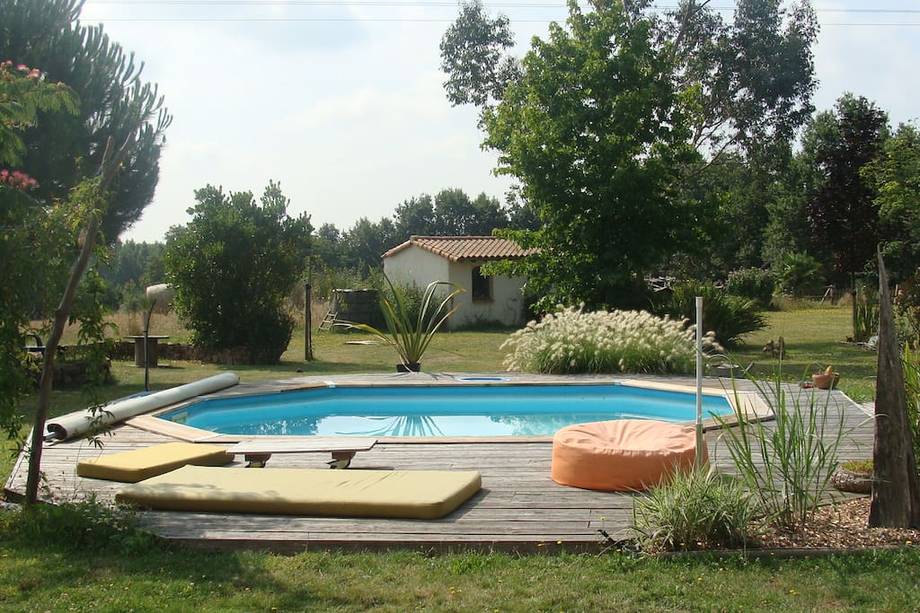 la piscine dans un cadre naturel
