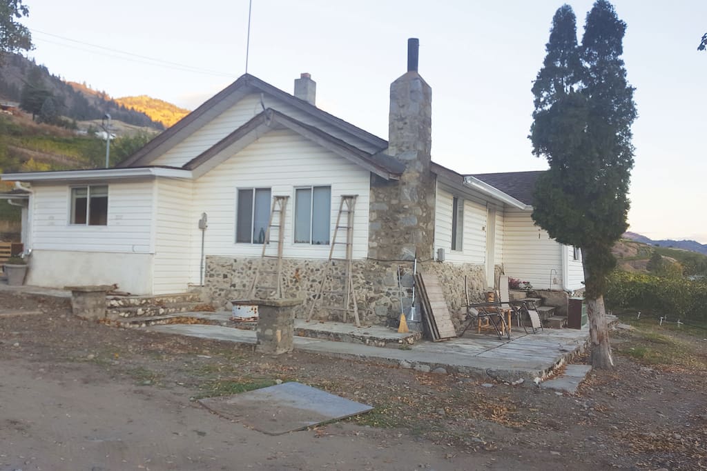 The home itself is 75 years old. Note the original stone foundation and chimney. I've only been here since July and recognize the outside needs work. That will happen next summer.