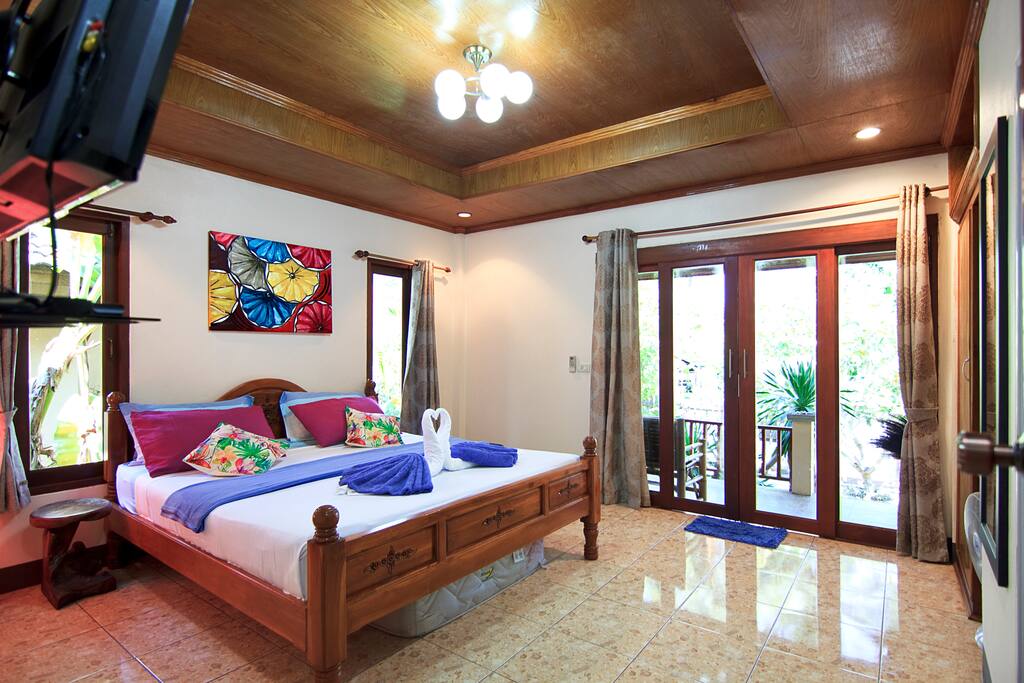 Large sliding doors to balcony