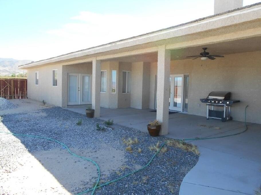 Private back patio