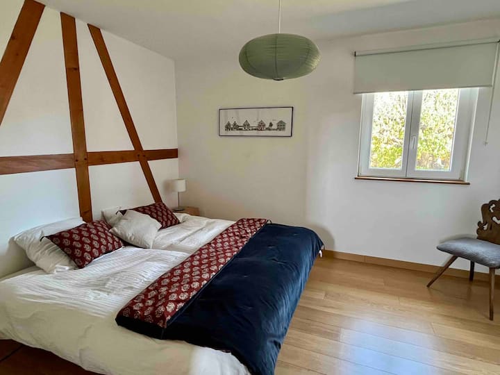 Chambre 1 avec deux lits simples