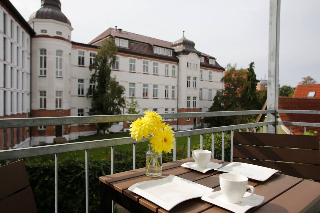 Blick vom Balkon