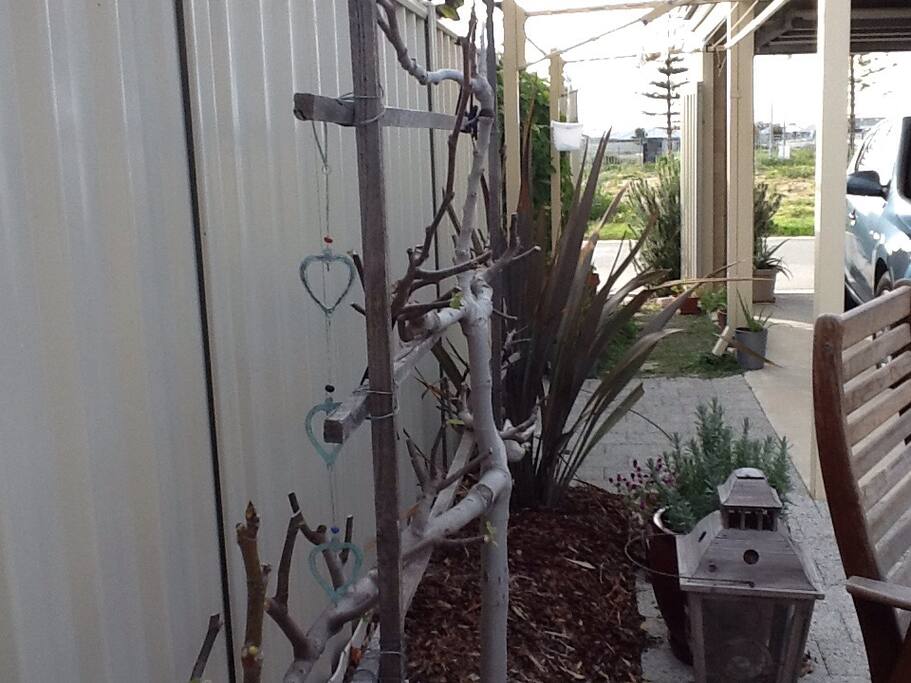 Easy access through back gate into courtyard