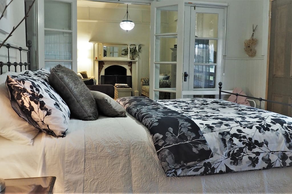 Main bedroom is in the original shop of Robert Edgar Cunningham's Bakery