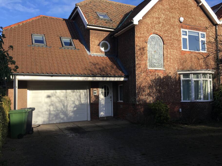 Large house with off-street parking and secure garage for storage