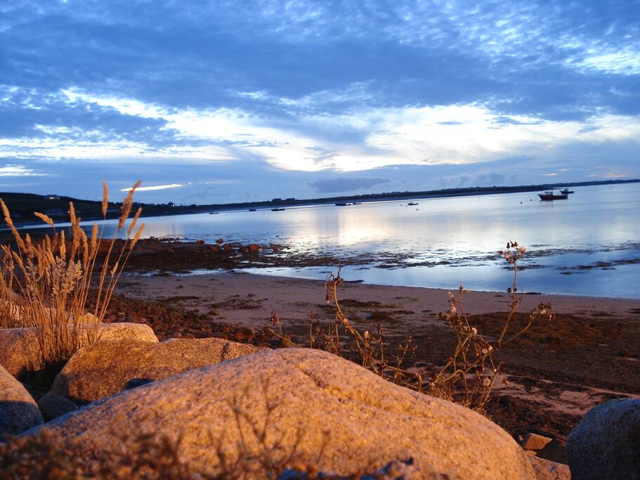 This is the beach outside the front of the house