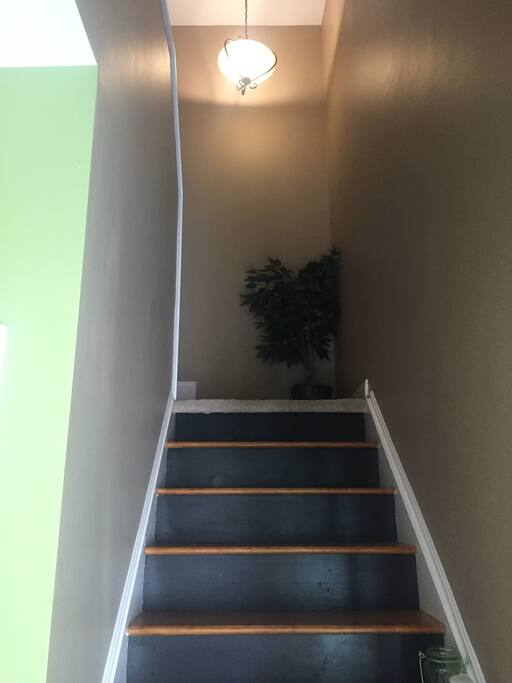 Private stairwell to suite.