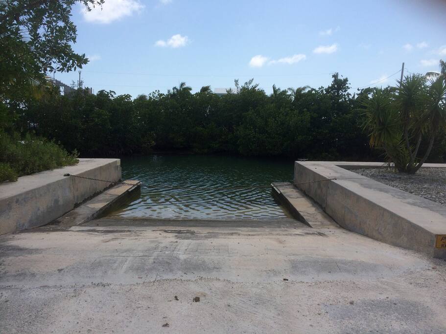 Private boat ramp