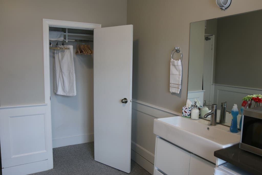 Your own sink and closet