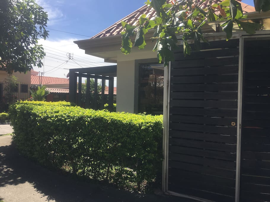 Front of the house, it is within a residential area, very safe