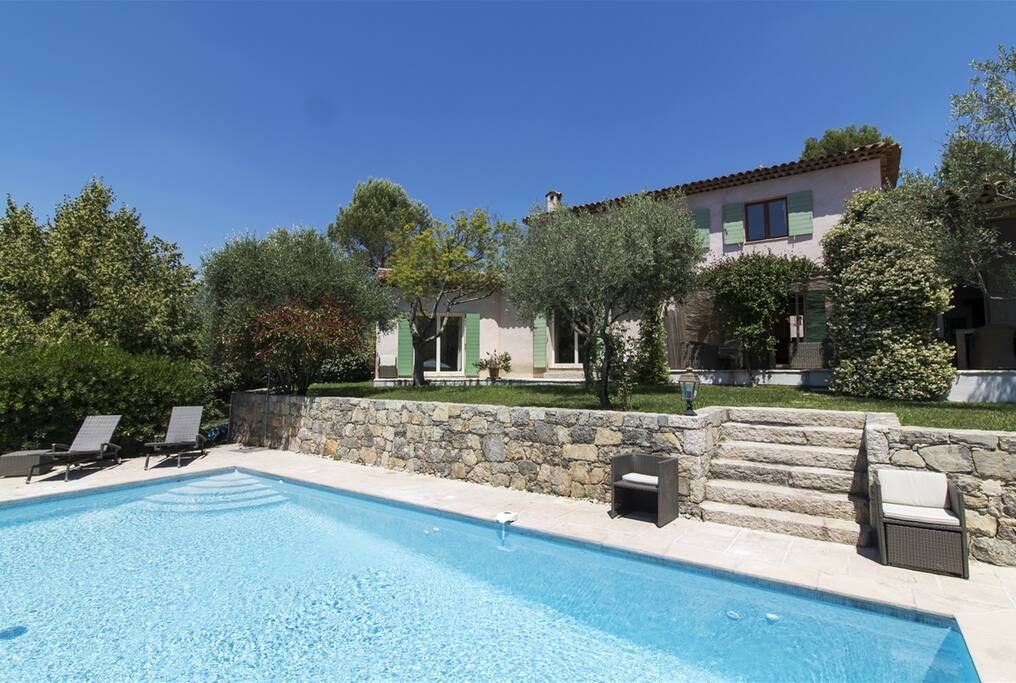 View to the house from the pool