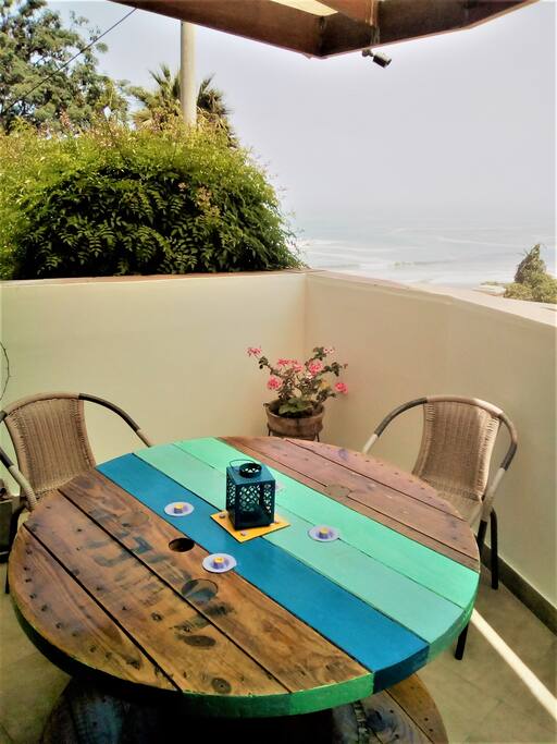 comedor terraza vista mar
