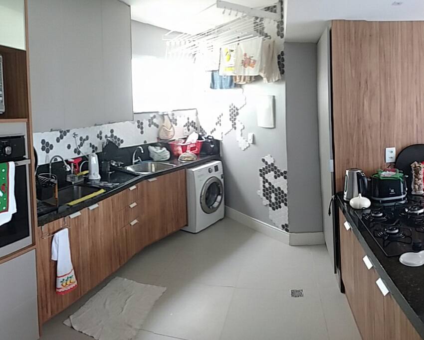 Cozinha com lavanderia