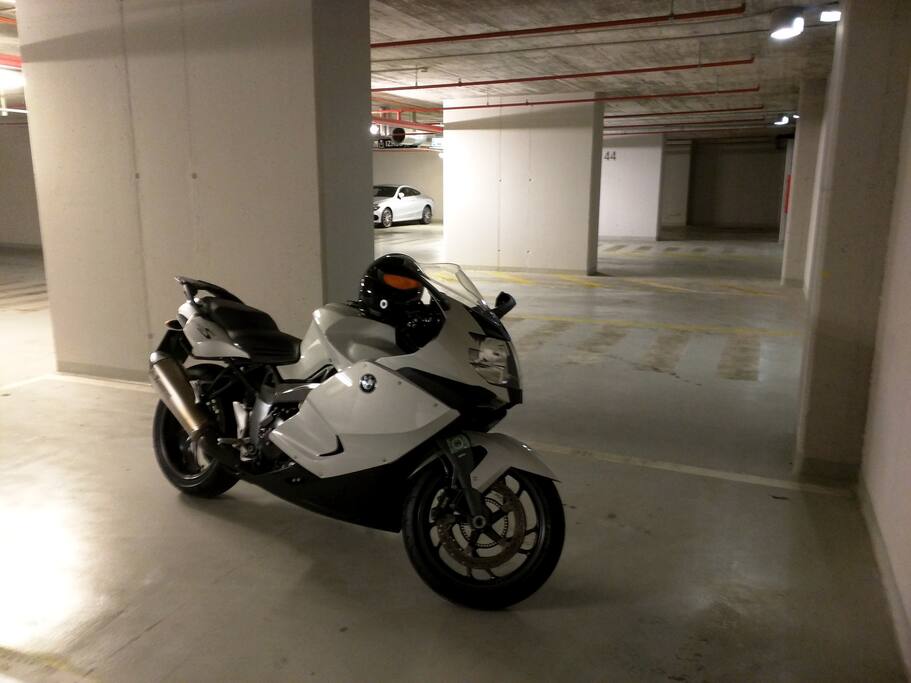 Secured parking in garage under the building