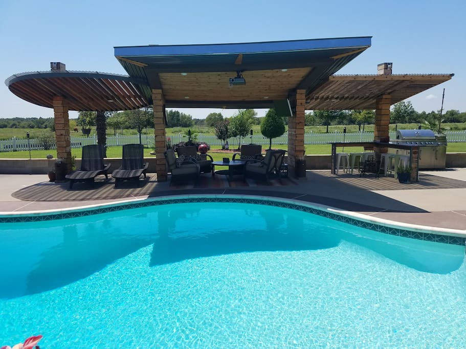 Modern Shade Area by poolside