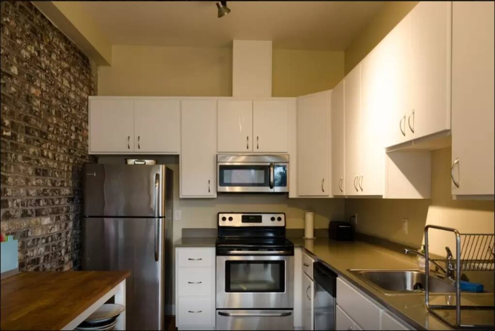 full kitchen stainless steel!