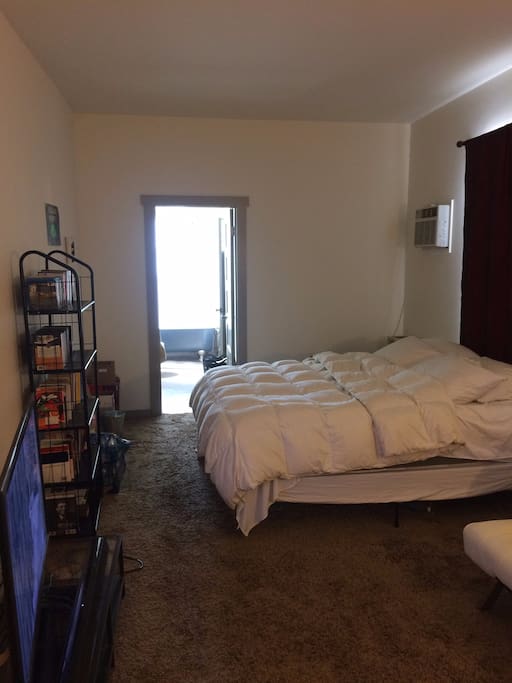 Look at this huge bedroom with en suite bathroom!