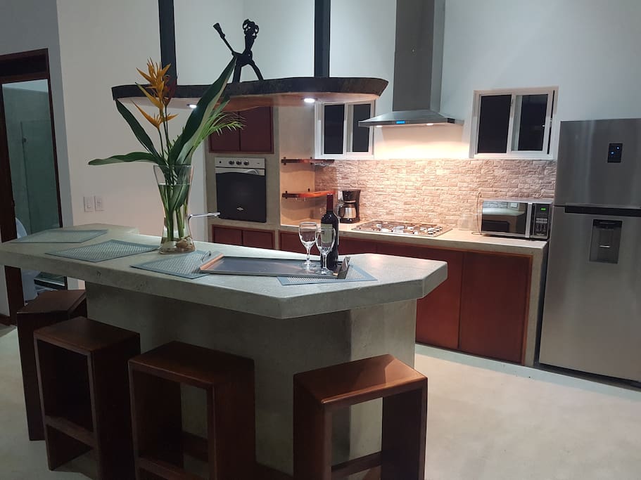 Kitchen and living area