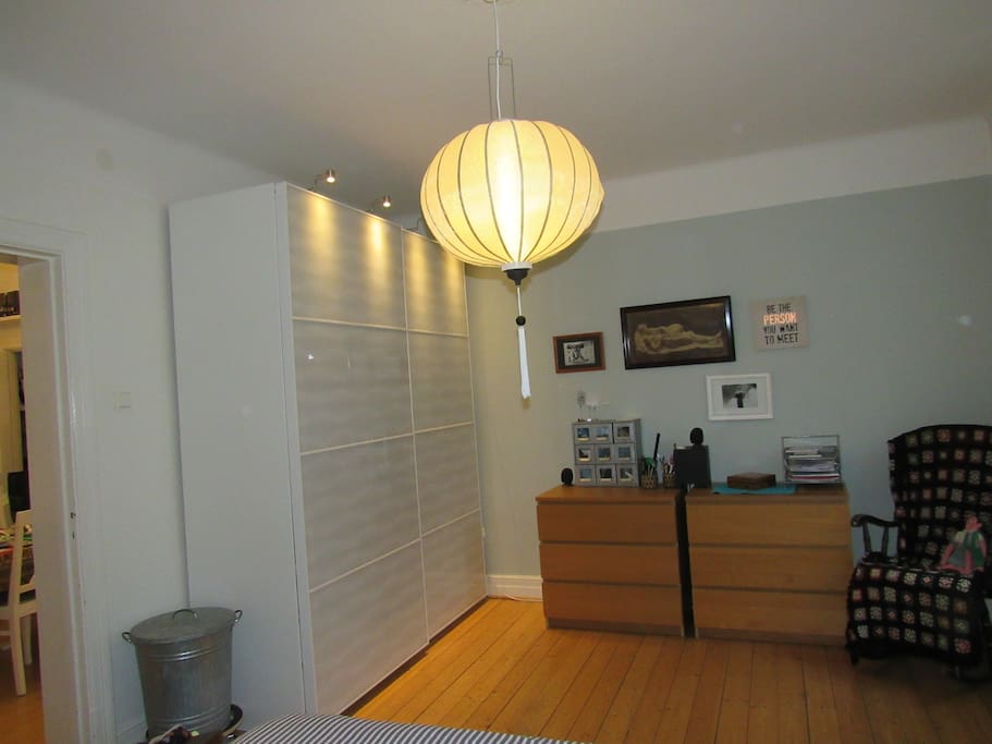 Bedroom. With lots of storage space for clothes etc.