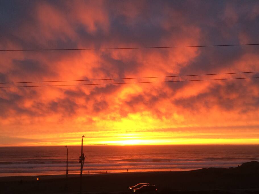 This is a sunset photo taken FROM the unit
