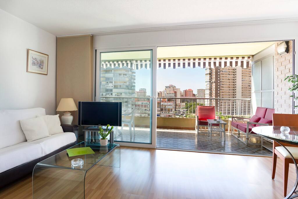 View of the leaving room and terrace