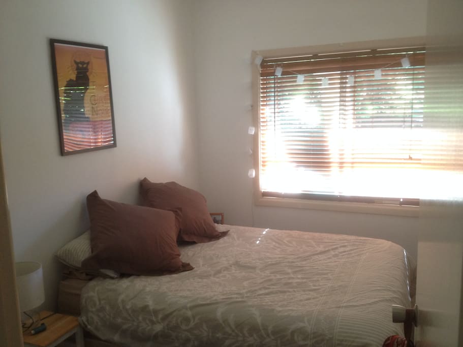 sunny outlook of the garden from the main bedroom