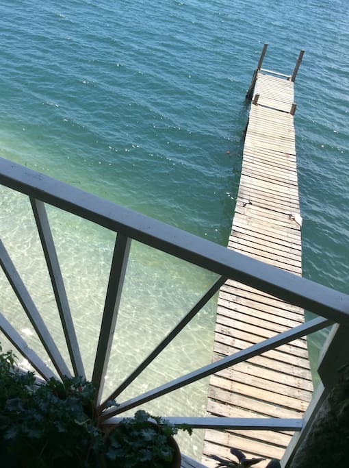 Shallow beach into deep water docking spaces