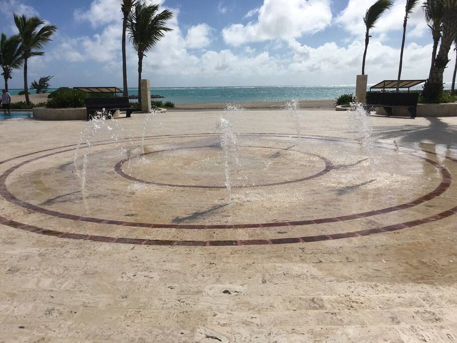 Outside beach front park