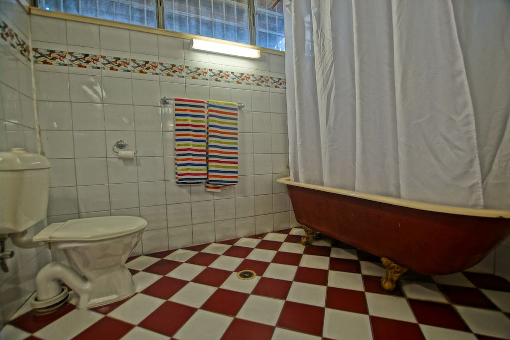 Towels are provided for you. You bring your shampoo and the rest...