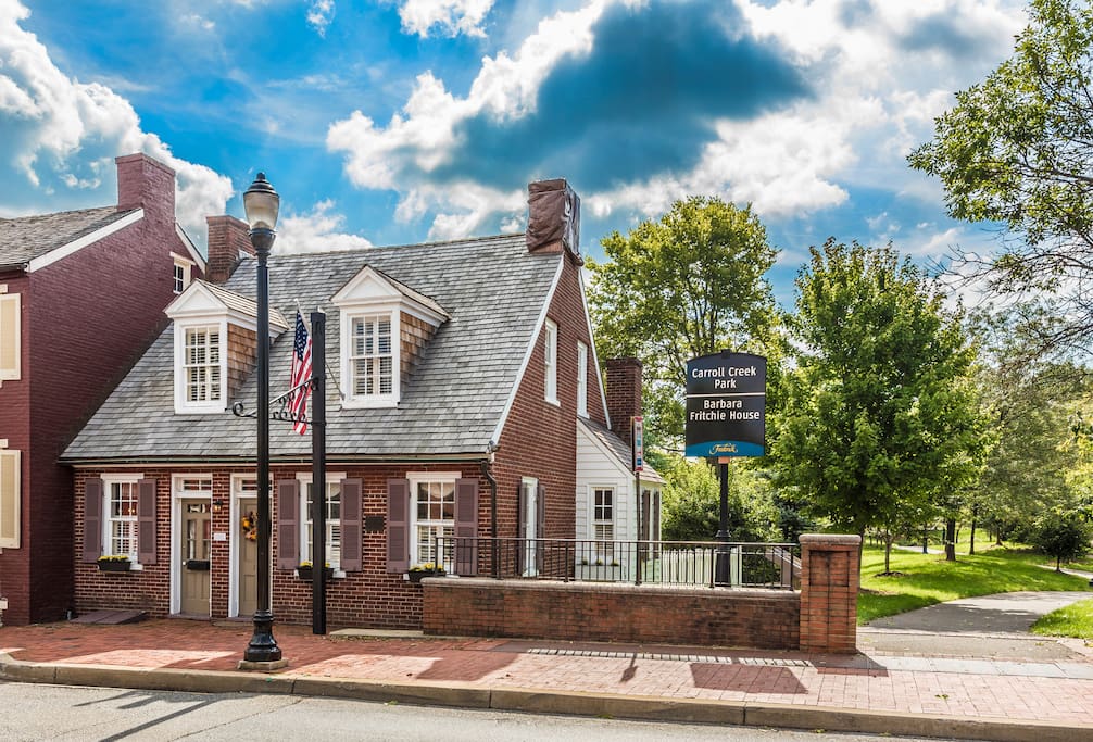 The Barbara Fritchie House! Travelers come from around the world just to see this historic residence. Even Winston Churchill made the stop.