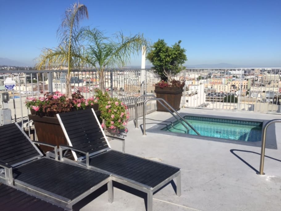Rooftop hot tub
