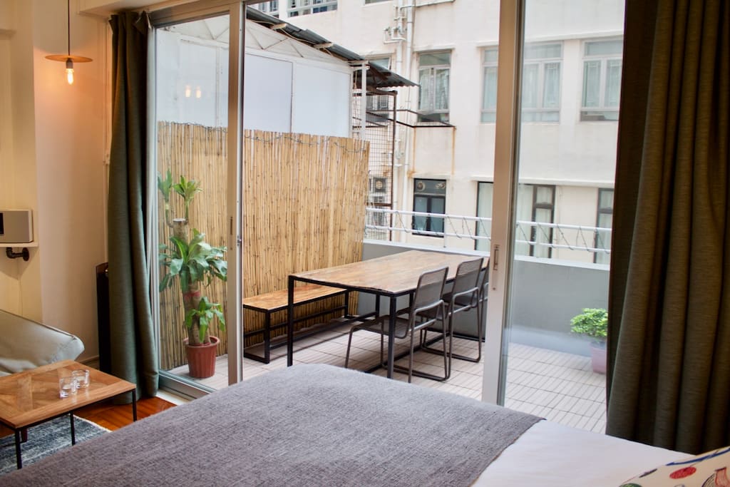 Terrace from bed