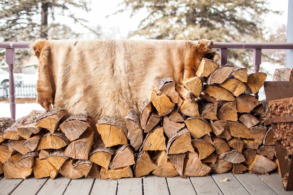 Firewood on Front Porch