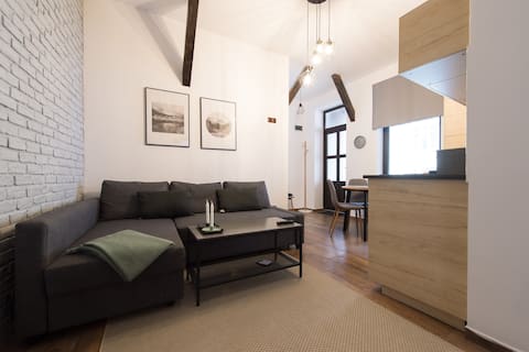 Lovely Old Town Flat with Terrace & Mountain View